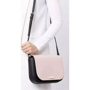 Kate Spade Cream and Black Laurel Way Warm Vellum Taupe Carsen Crossbody OS